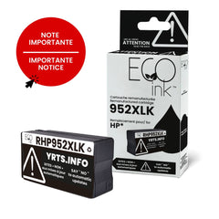 NON-OEM HP No.952XL F6U19AN Reman Black EcoInk YRTS 2K