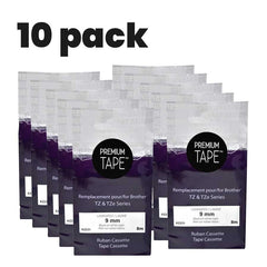Brother TZe-221 Compatible Premium Tape Black/White 9mm (10)