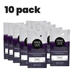 Brother TZe-231 Compatible Premium Tape Black/White 12mm(10)