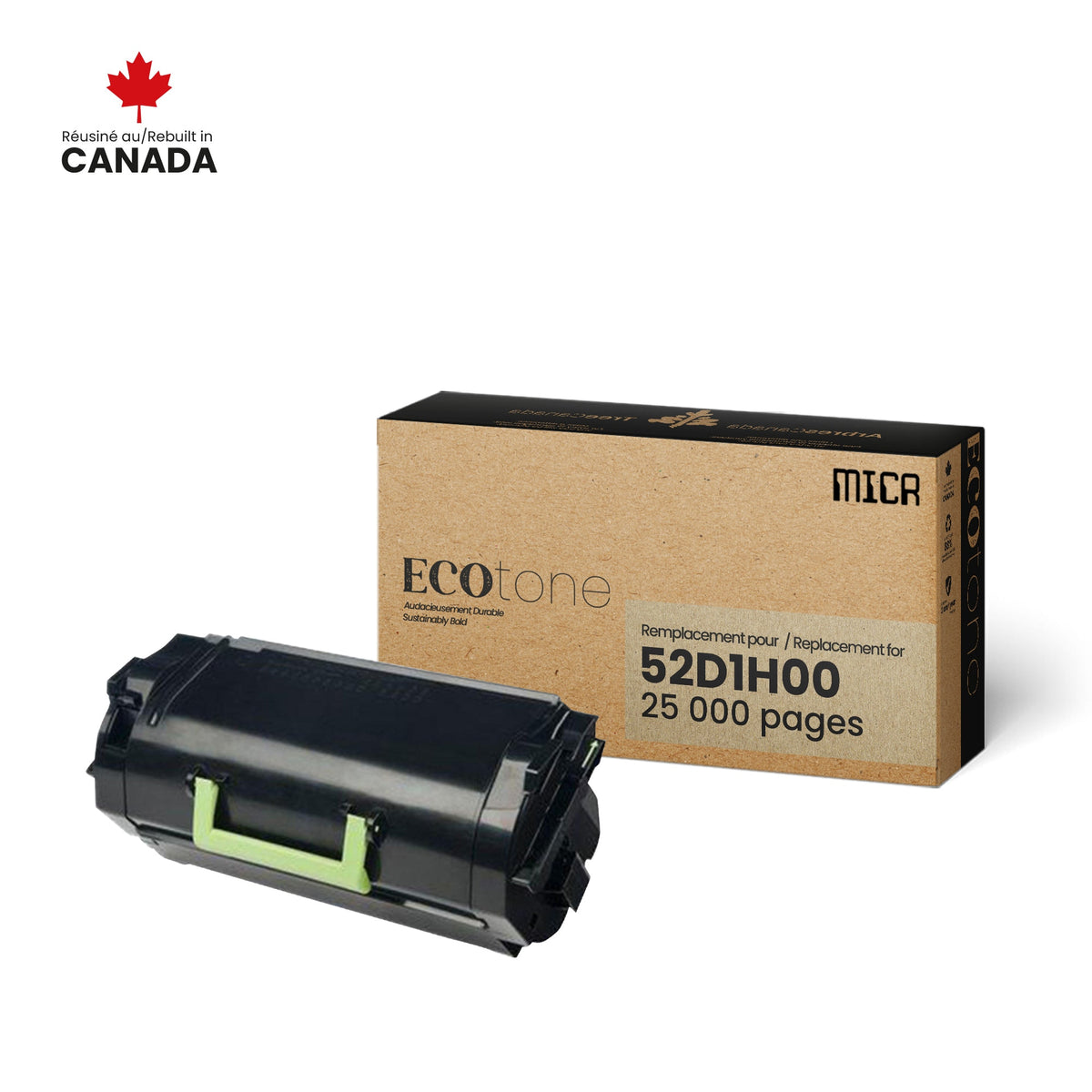 Lexmark 52D1H00 MICR Reman Ecotone 25K