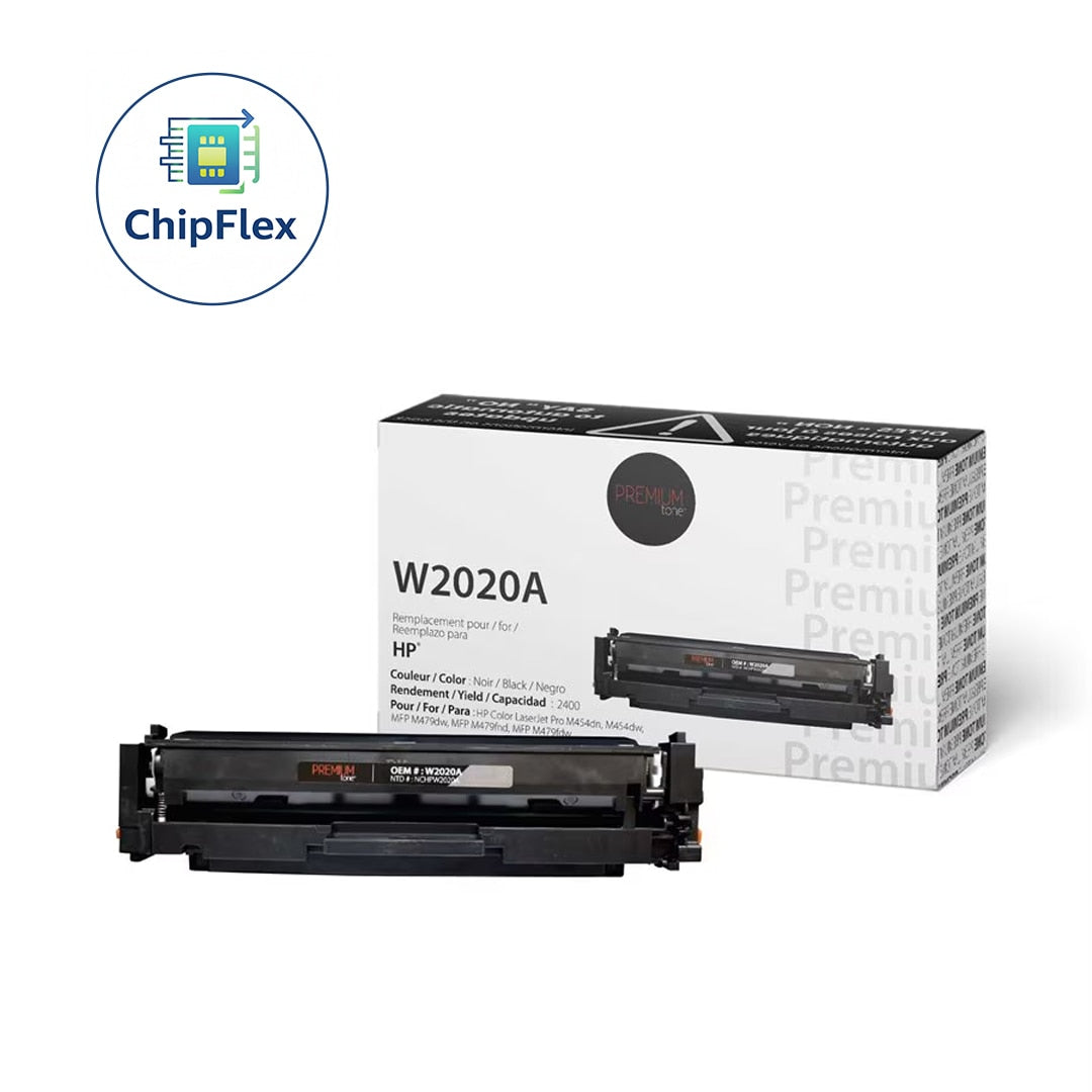 NON-OEM HP W2020A (414A) Alternative Premium Tone ChipFlex YRTS  Black 2.4K