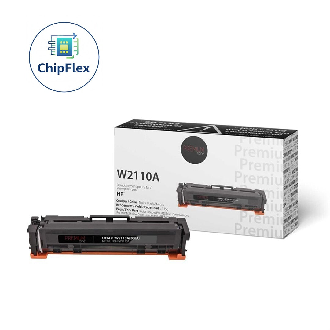 NON-OEM HP 206A W2110A Alternative Premium Tone ChipFlex YRTS  Black 1350 pages