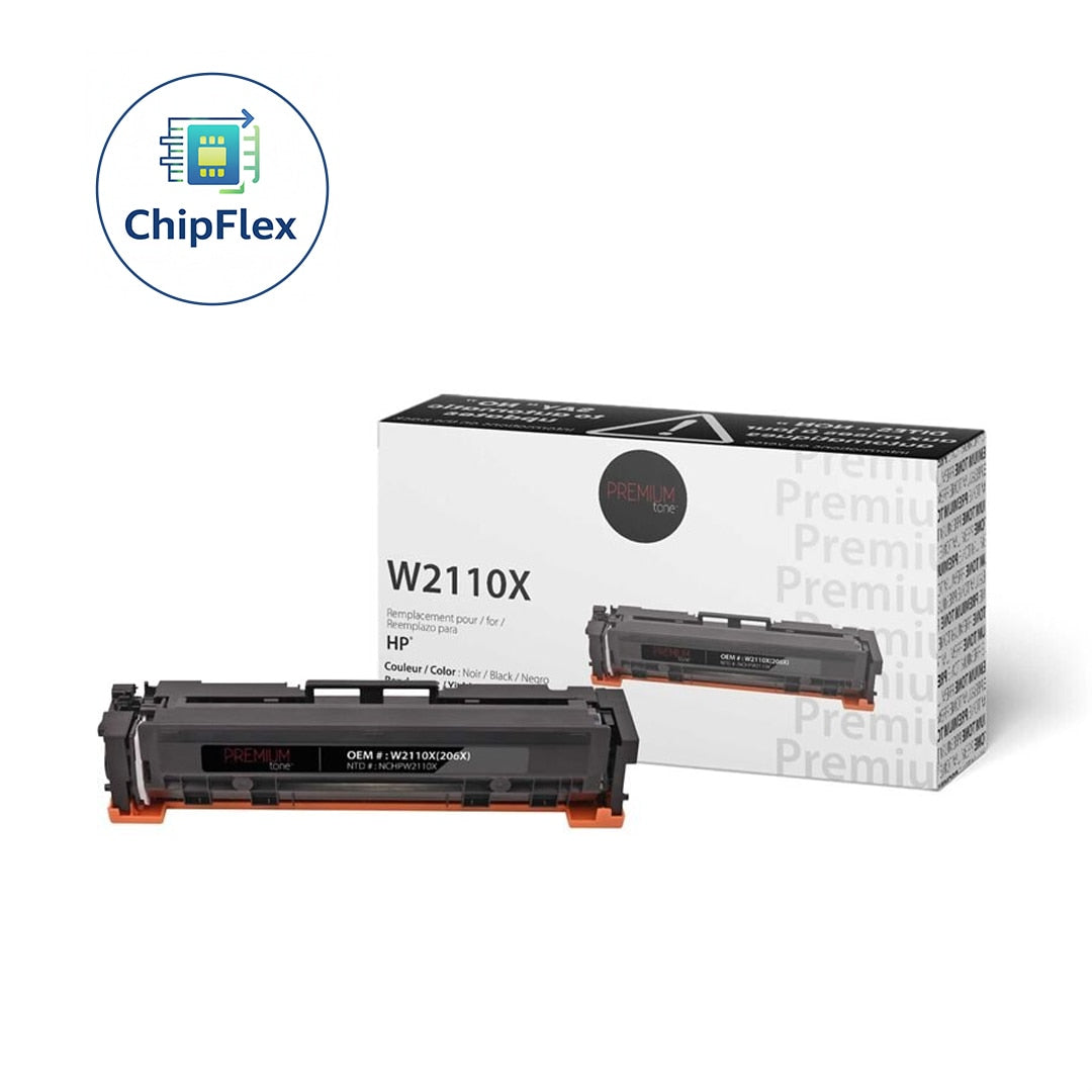 NON-OEM HP W2110X / 206X Alternative Toner ChipFlex YRTS  Black 3.1K