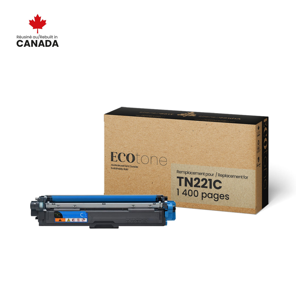 Brother TN221C Reman Ecotone Cyan 1.4K