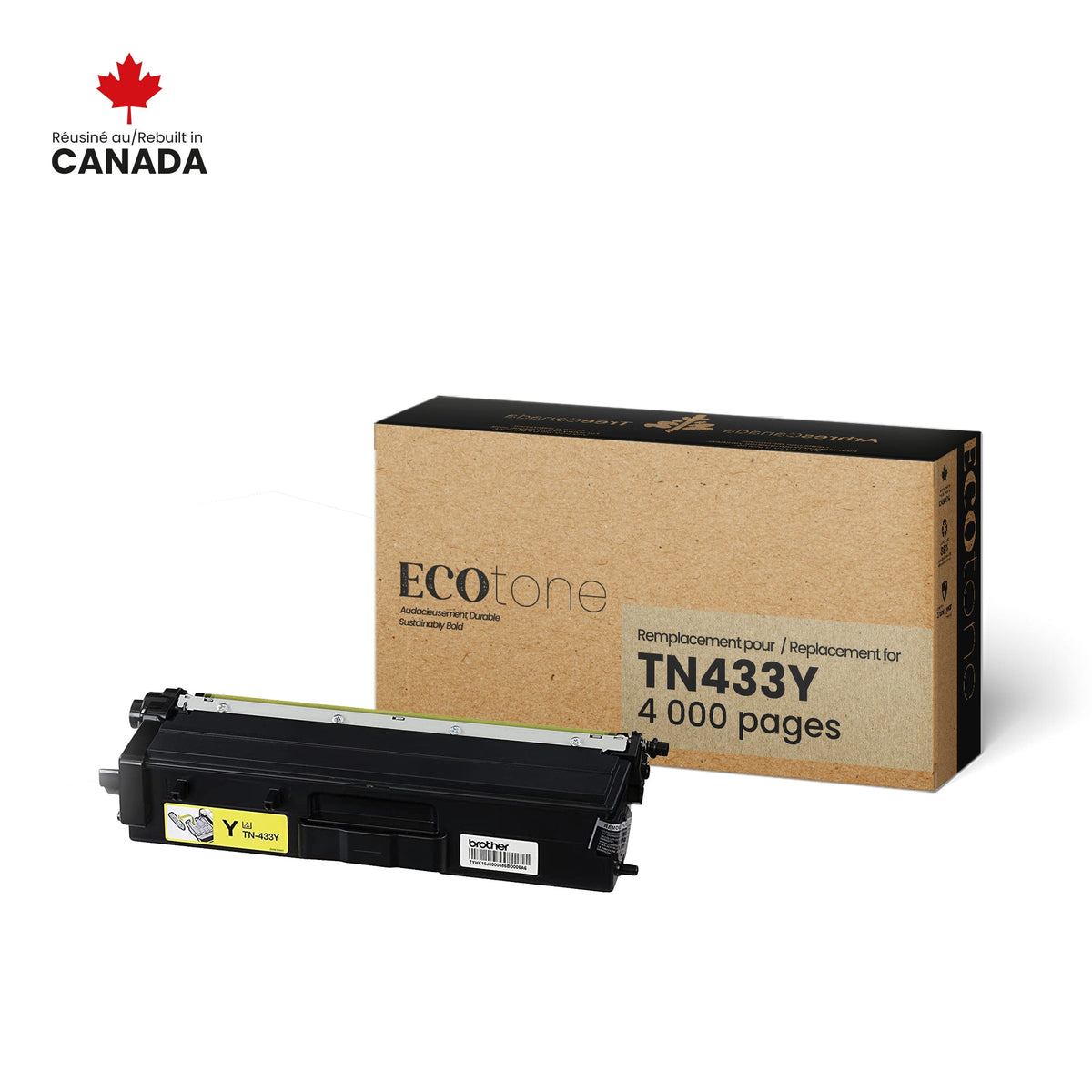 Brother TN433Y Reman Ecotone Yellow 4K