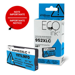 NON-OEM HP No.952XL L0S61AN Reman Cyan EcoInk YRTS 1.6K