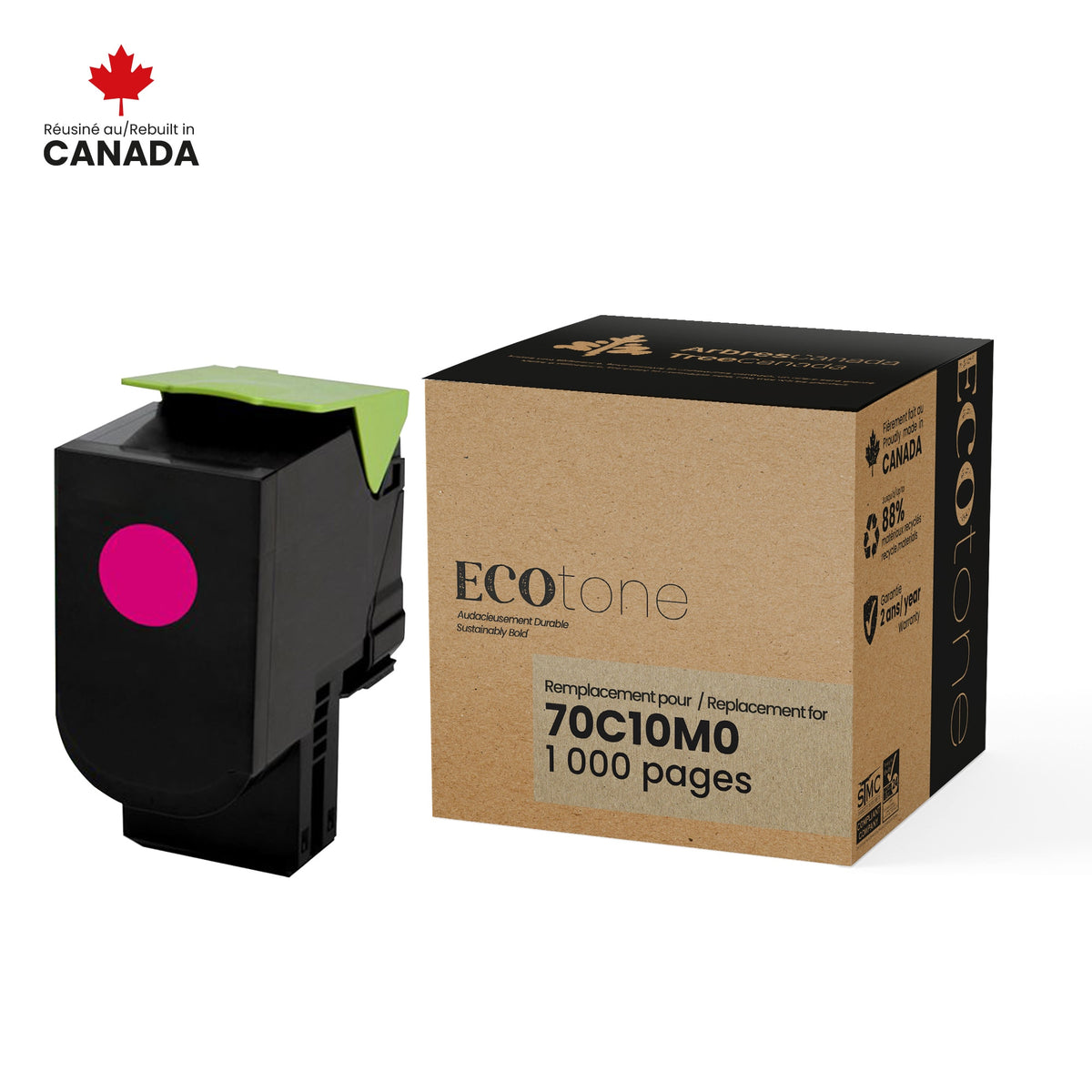Lexmark 70C10M0 Reman Ecotone Magenta 1K