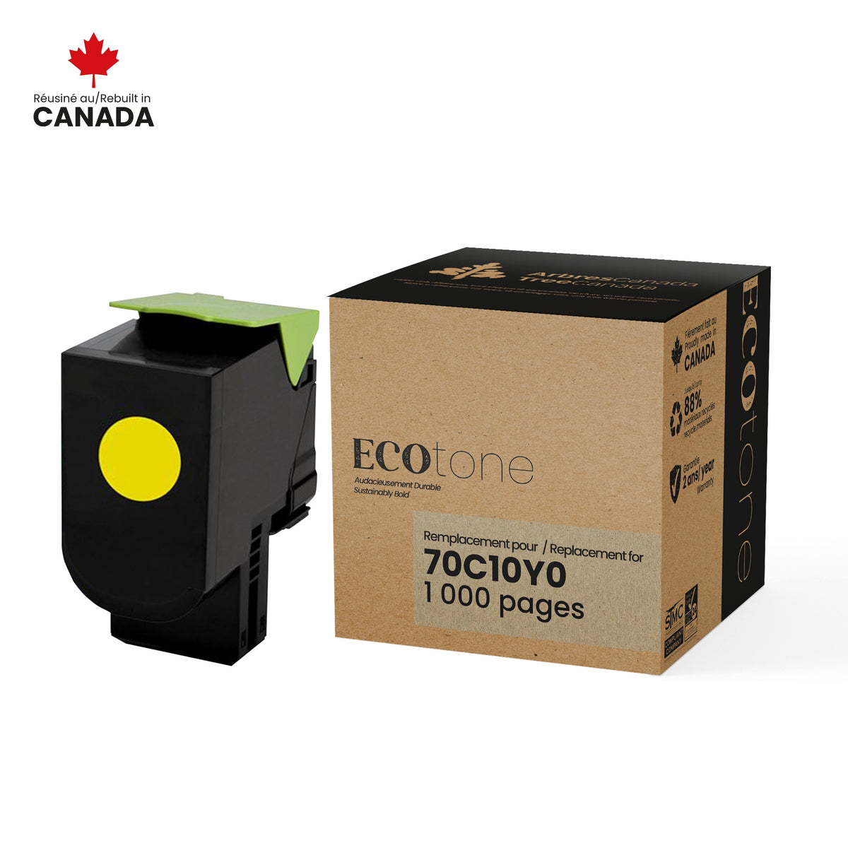Lexmark 70C10Y0 Reman Ecotone Yellow  1K