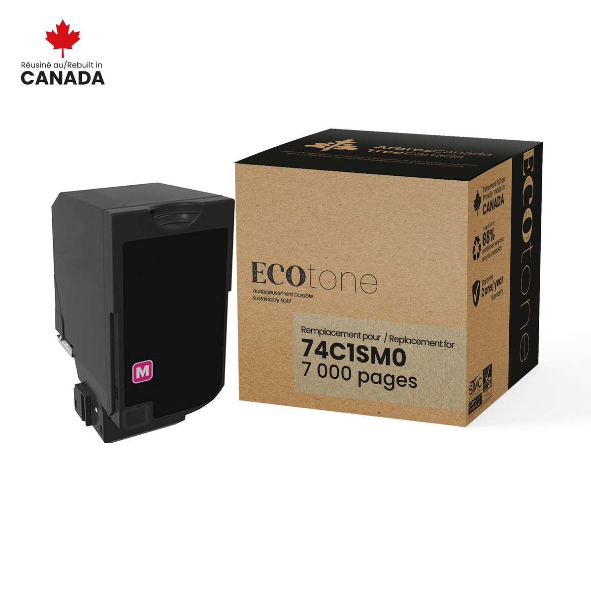Lexmark 74C1SM0 Reman Ecotone Magenta 7K