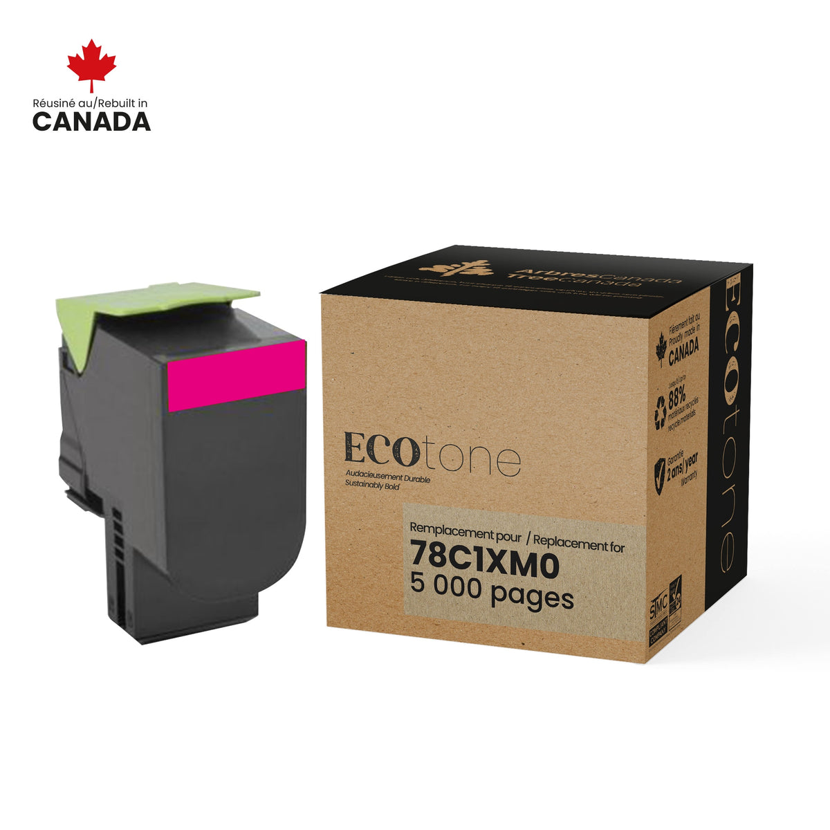 Lexmark 78C1XM0 Reman Ecotone Magenta 5K