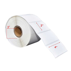 4x2'' Thermal Transfer Labels 3''Core 2750/rolls - 4/cs