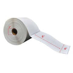 4x6'' Direct Thermal Labels 3''Core 1000/rolls - 4/cs