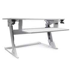 Volante desktop sit-stand workstation white