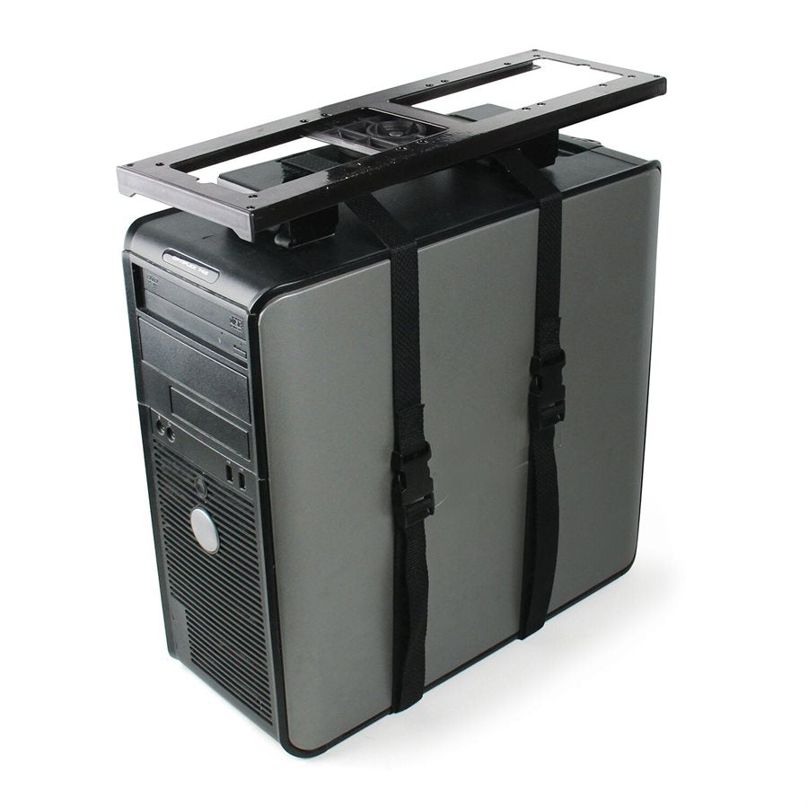 CPU holder dual strap with swivel and storable on 17'' glide